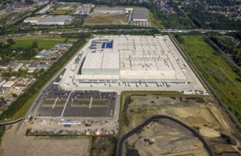 Aerial view, Edeka central warehouse Oberhausen, Logport 5, Logport V, Schwarze Heide, Oberhausen,