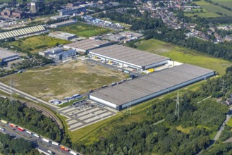 Aerial view, SEGRO Logistics Park Oberhausen and Lekkerland Logistics Centre Oberhausen in the