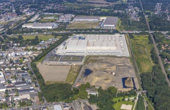 Aerial view, Edeka central warehouse Oberhausen as well as SEGRO Logistics Park Oberhausen and