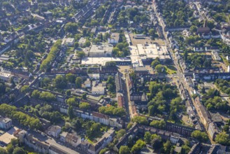 Aerial view, The Schladviertel with the furniture store XXXLutz Rück Oberhausen Straßburger Straße