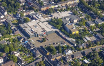 Aerial view, The Schladviertel with the furniture store XXXLutz Rück Oberhausen Straßburger Straße