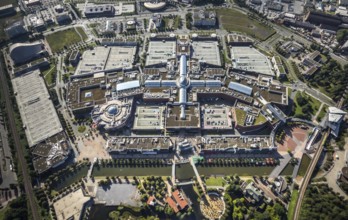 Aerial view, Centro Oberhausen shopping centre in Borbeck, Oberhausen, Ruhr area, North