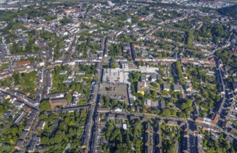 Aerial view, The Schladviertel with the furniture store XXXLutz Rück Oberhausen Straßburger Straße