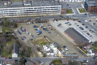 Aerial view, Quartier231 BusinessPark, construction site, Lirich, Oberhausen, Ruhr area, North