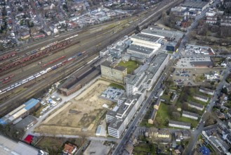 Aerial view, Quartier231 BusinessPark, construction site, Lirich, Oberhausen, Ruhr area, North
