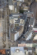 Aerial photograph, Bert-Brecht-Haus, city centre, Oberhausen, Ruhr area, North Rhine-Westphalia,