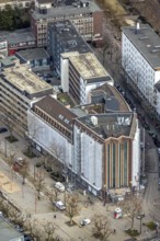 Aerial photograph, Bert-Brecht-Haus, city centre, Oberhausen, Ruhr area, North Rhine-Westphalia,