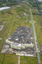 Aerial view, Centro Oberhausen, construction site Brammenring on the Centro site, Borbeck,