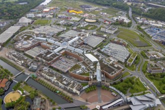 Aerial view, Centro Oberhausen, shopping centre and leisure centre, Borbeck, Oberhausen, Ruhr area,