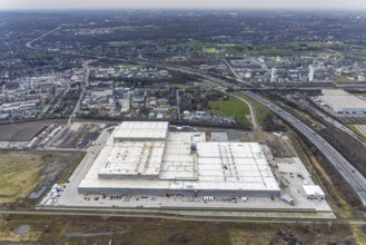 Aerial photo, Edeka central warehouse Oberhausen, Schwarze Heide, Oberhausen, Ruhr area, North
