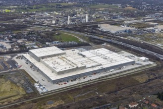 Aerial photo, Edeka central warehouse Oberhausen, Schwarze Heide, Oberhausen, Ruhr area, North