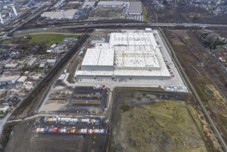 Aerial photo, Edeka central warehouse Oberhausen, Schwarze Heide, Oberhausen, Ruhr area, North