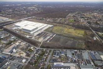 Aerial photo, Edeka central warehouse Oberhausen, Schwarze Heide, Oberhausen, Ruhr area, North