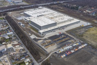 Aerial photo, Edeka central warehouse Oberhausen, Schwarze Heide, Oberhausen, Ruhr area, North