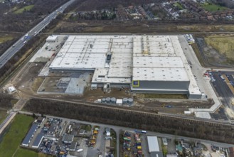 Aerial photo, Edeka central warehouse Oberhausen, Schwarze Heide, Oberhausen, Ruhr area, North