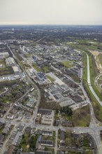Aerial view, OQ Chemicals Werk Ruhrchemie, formerly OXEA, chemical plant, Holten, Oberhausen, Ruhr