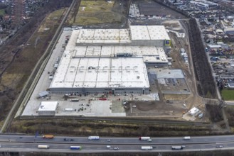 Aerial photo, Edeka central warehouse Oberhausen, Schwarze Heide, Oberhausen, Ruhr area, North