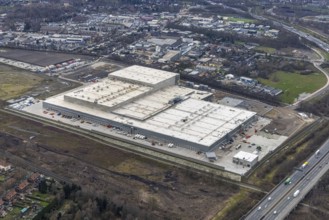 Aerial photo, Edeka central warehouse Oberhausen, Schwarze Heide, Oberhausen, Ruhr area, North