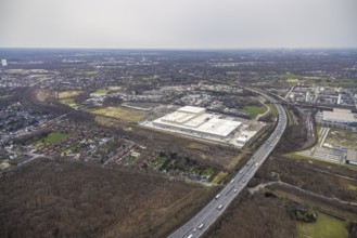 Aerial photo, Edeka central warehouse Oberhausen, Schwarze Heide, Oberhausen, Ruhr area, North