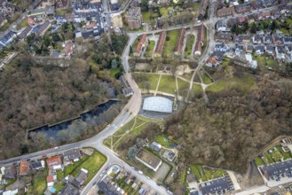Aerial view, LVR-Industriemuseum St. Antony-Hütte, Antony-Teich, Antony-Park, Klosterhardt,