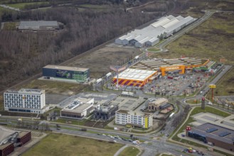 Aerial view, Bloomways GmbH, HBI Blumen-Großhändler am CentrO Oberhausen, Borbeck, Oberhausen, Ruhr