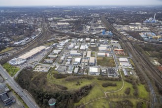 Aerial view, CentrO Oberhausen with hagebaumarkt Ziesak, Marienviertel, Oberhausen, Ruhr area,