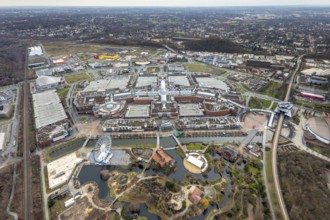 Aerial view, CentrO Oberhausen shopping centre, Borbeck, Oberhausen, Ruhr area, North
