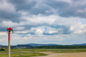 Swiss Airlines Passenger Airplane Take Off From the Runway and Flying Against Blue Sky and Clouds