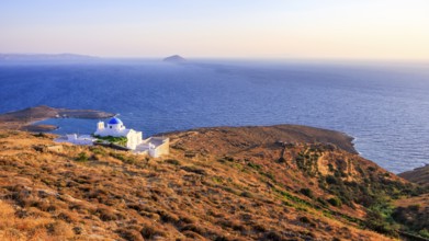 Sunrise at Panagia Skopiani, an Orthodox Chapel dedicated to Mary, Serifos, Cyclades Islands,