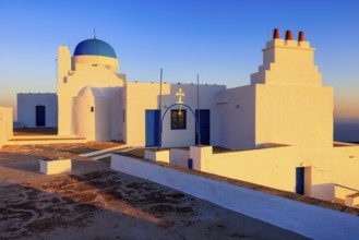 Sunrise at The chapel of Agios Symeon, Sifnos, Cyclades Islands, Greece