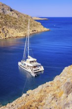 Chartered catamaran, Sifnos, Greece