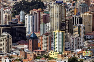 High-rise buildings and urban architecture in the centre of a city, The houses and skyscrapers of