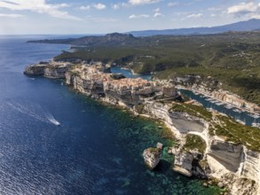 Aerial view, Bonifacio, Corsica, France