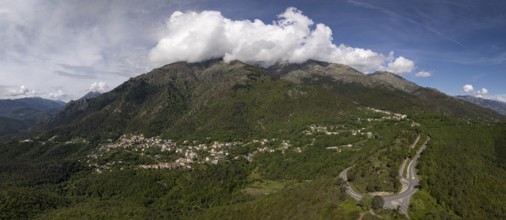 Landscape near Venaco, Corsica, France
