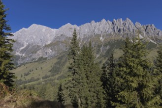 Landscape panorama, Hochkönig, Mountains, Salzburg, Autumnal