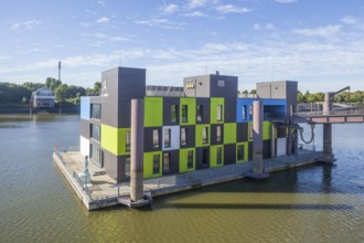 Information centre IBA Dock in Müggenburger Zollhafen, Veddel, Hamburg, Germany