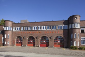 Old brick fire station, Veddel, Hamburg, Germany