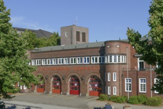 Old brick fire station, Veddel, Hamburg, Germany