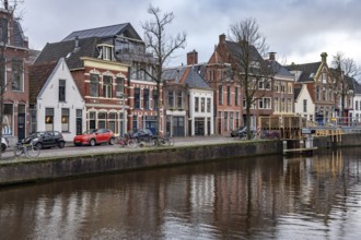 Typical canal in Groningen, Netherlands