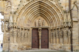 The Maiden Portal of Erfurt Cathedral in Erfurt, Thuringia, Germany