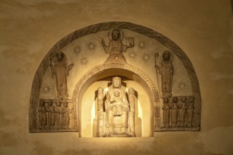 Madonna in the interior of St Mary's Cathedral in Erfurt, Thuringia, Germany