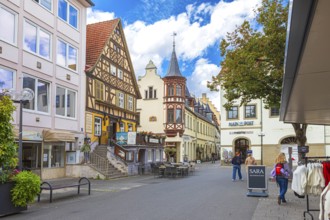 Market square in Bad Kissingen, Bavaria, Germany