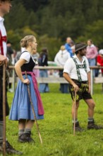 Cattle drive, herdsman, herdswoman, lederhosen, dirndl, traditional traditional costume,