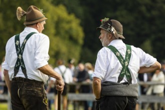 Cattle drive, herdsmen, portrait, felt hat, chamois beard, traditional traditional costume,