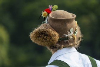 Cattle drive, cattle drive, alpine herdsman, felt hat, chamois beard, traditional traditional