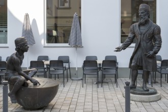 Adam Riese, arithmetic master, statue, sculpture, Bad Staffelstein, Upper Franconia, Franconia,