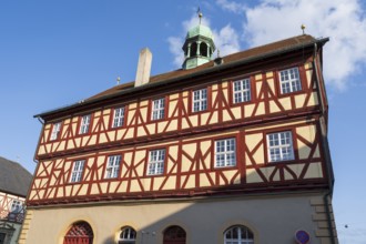 Town hall, half-timbered construction, Bad Staffelstein, Upper Franconia, Franconia, Bavaria,