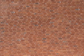 Red brick façade of a newly built church, Nuremberg, Middle Franconia, Bavaria, Germany