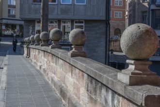 Spherical ornamentation on the Charles Bridge, built in 1728, Karlstrasse, Nuremberg, Middle