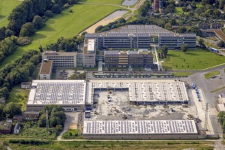 Aerial view of the demolition of Aldi-Nord in Styrum - Süd, ALDI Süd headquarters, Mülheim an der